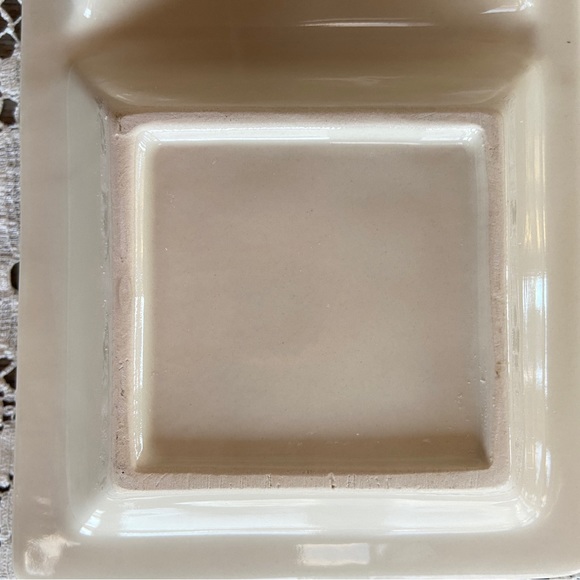 NWT Vintage 80s/90s Three-Compartment Winter Scenes Ceramic Tray - Picture 10 of 11